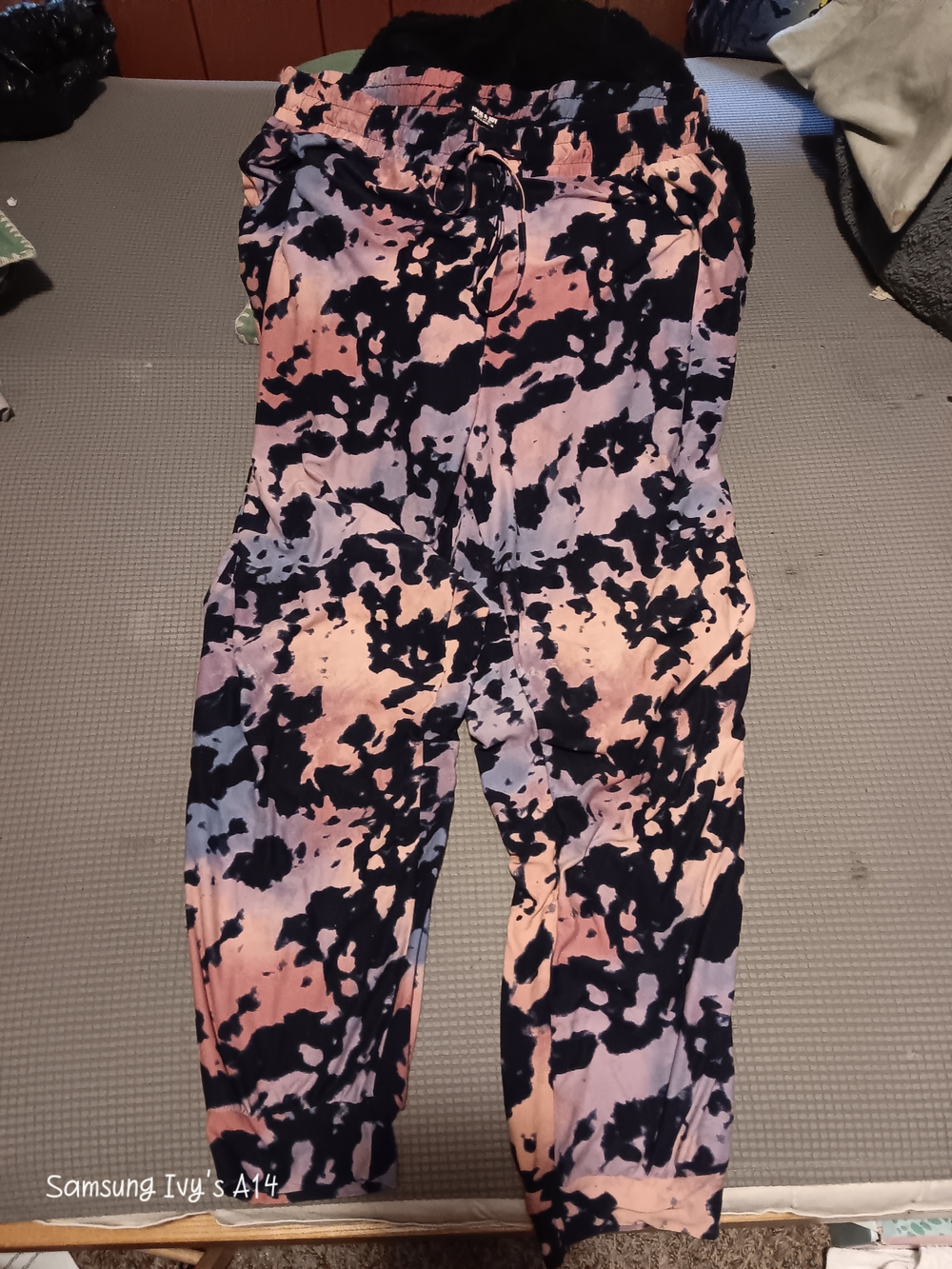 Tie-Dye Hooded Jogger Set - Pink, Black & Lilac - Picture 3 of 5